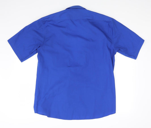 Rael Brook Mens Blue Dress Shirt Size 15