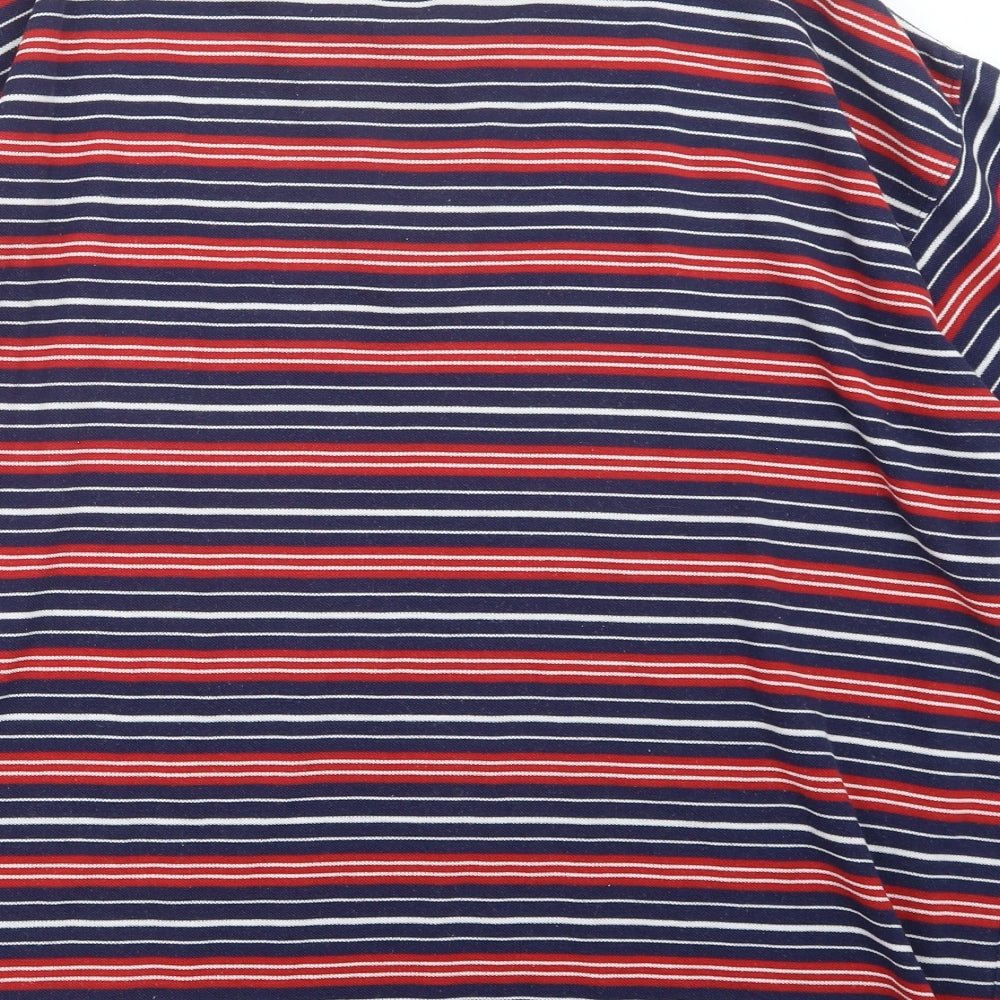 True Colours Mens Blue Striped Polo Size XL