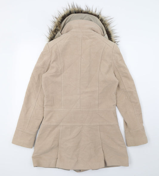 NEXT Womens Beige Overcoat Coat Size 10