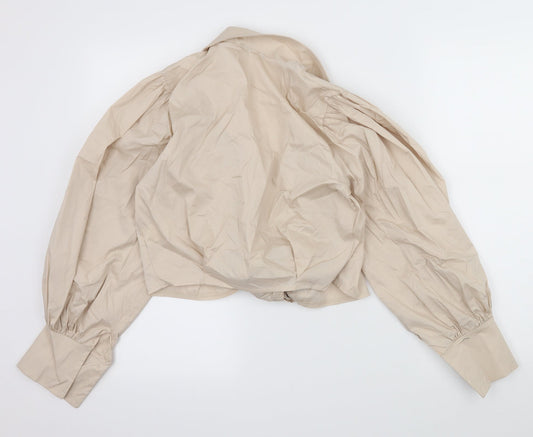 I SAW IT FIRST Womens Beige Basic Blouse Size 6