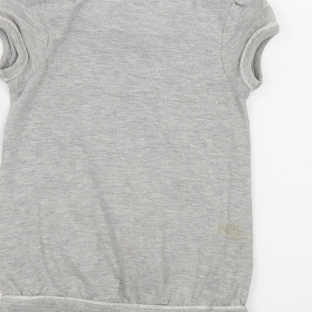 George Girls Grey Jersey Basic T-Shirt Size 2-3 Years - Frozen