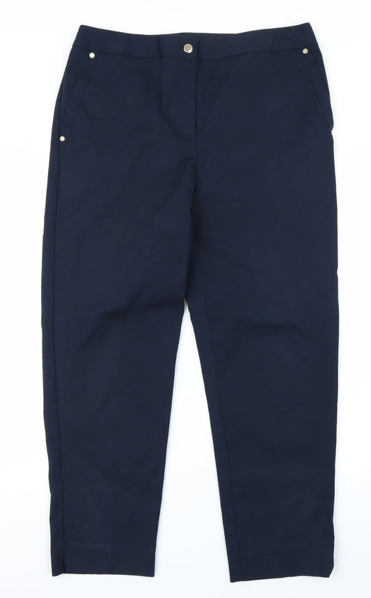 Womens UK Size 34 in Per Una Regular Fit Blue Trousers