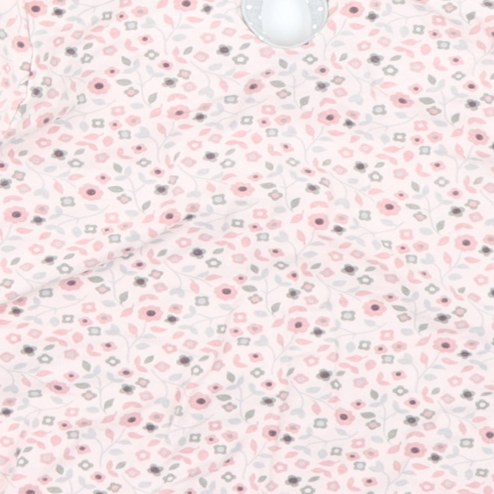 George Girls Pink Floral Basic T-Shirt Size 9-12 Months