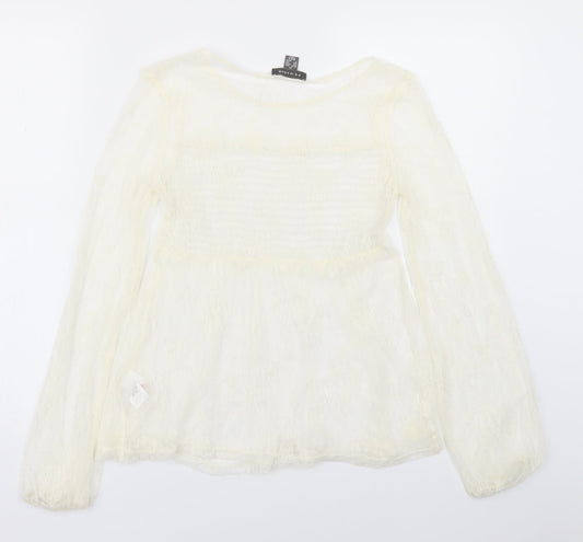 Primark Womens Ivory Floral Basic Blouse Size XS