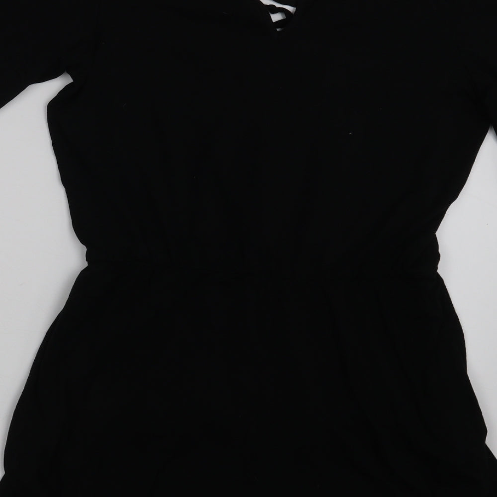 Miss Selfridge Womens Black   Bodysuit One-Piece Size 10