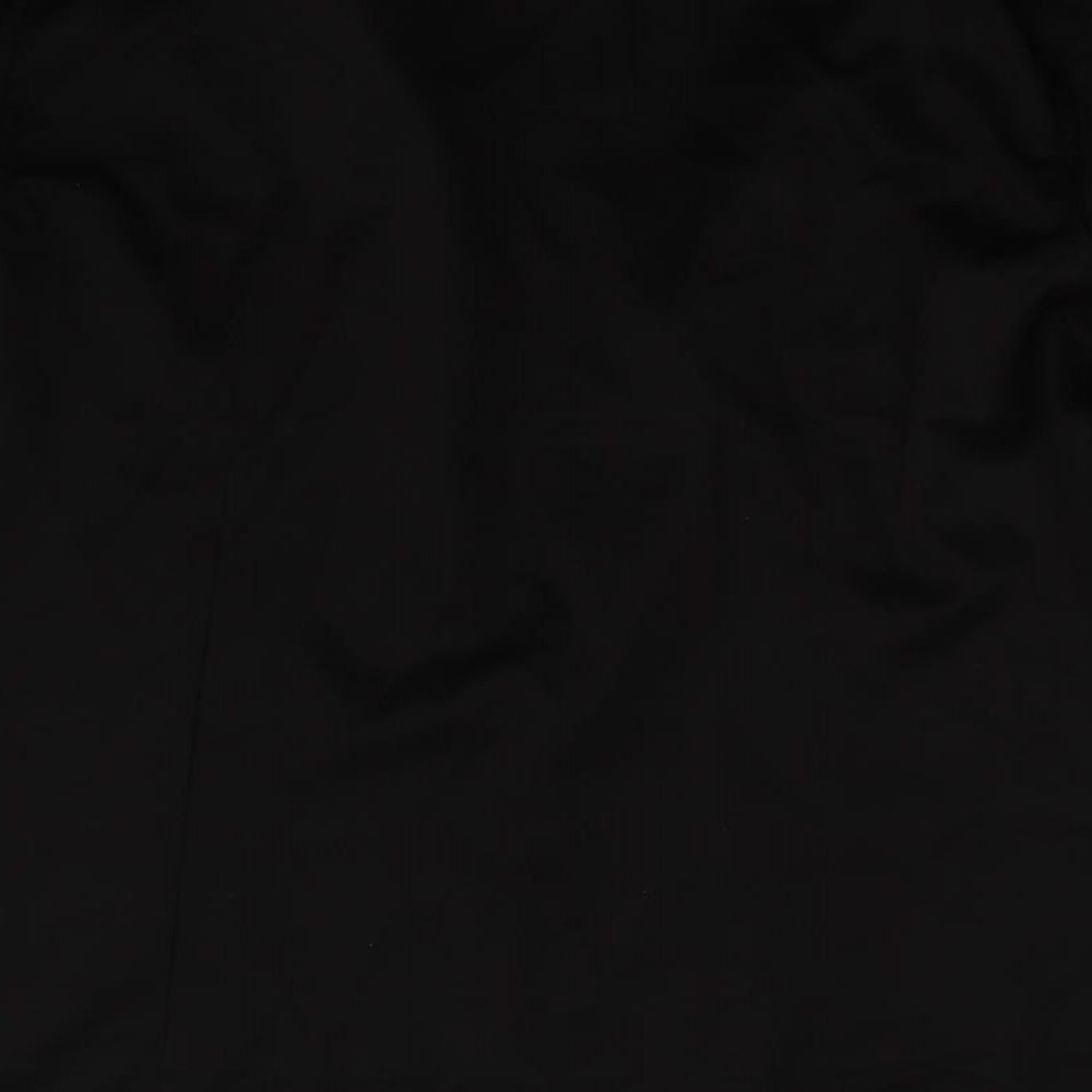 Womens UK Size 12 Preworn Black Basic Button-Up