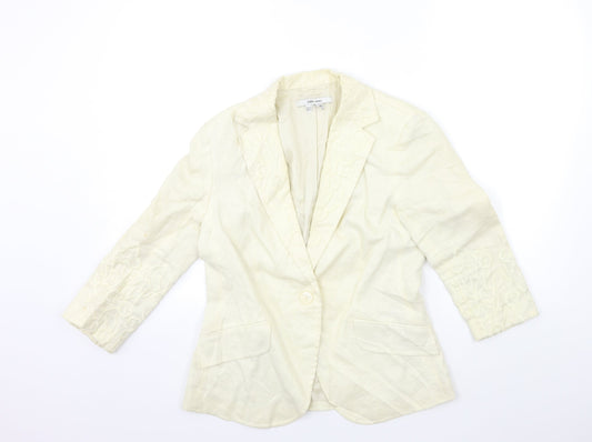 Womens UK Size 12 Zara Regular Beige Blazer
