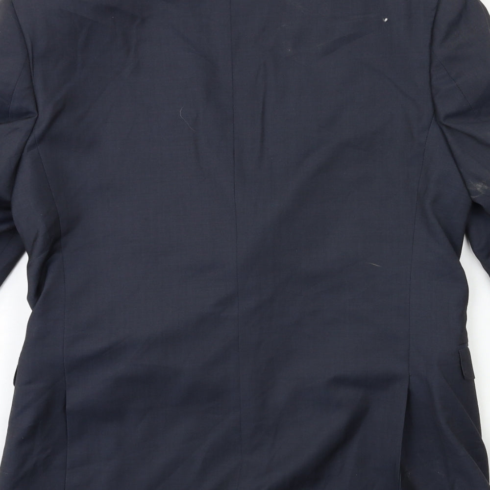 Mens UK Size 40 Preworn Regular Blue Suit Jacket