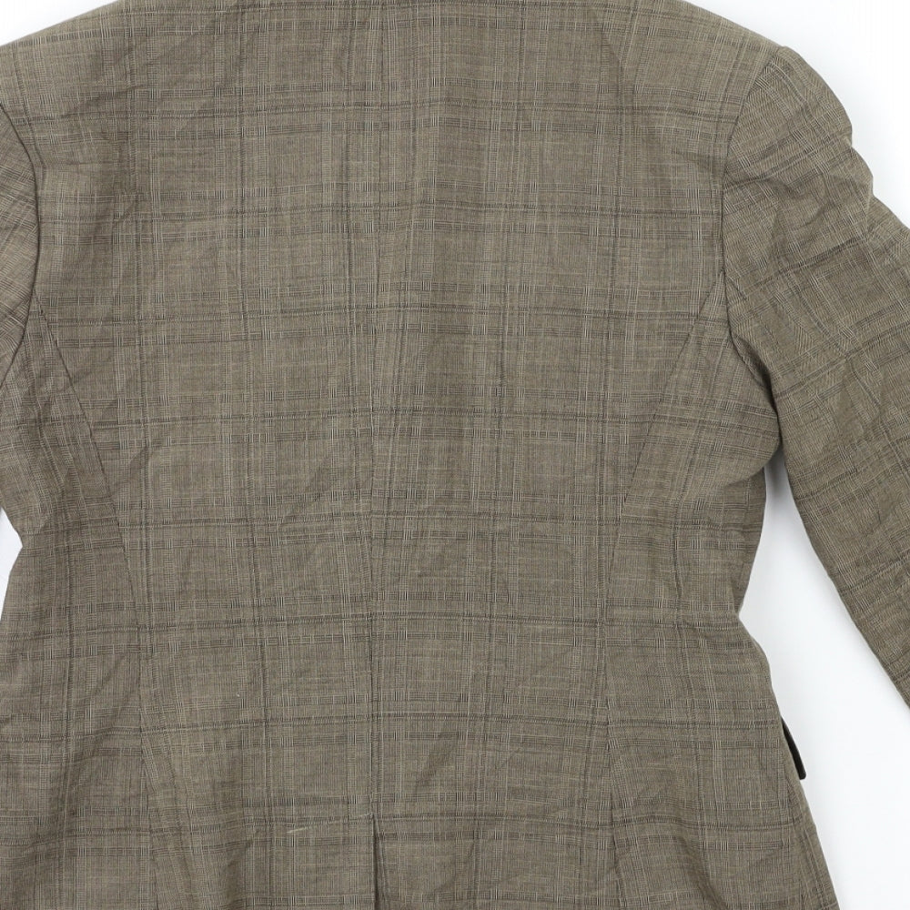 NEXT Womens Brown Check Jacket Blazer Size 10
