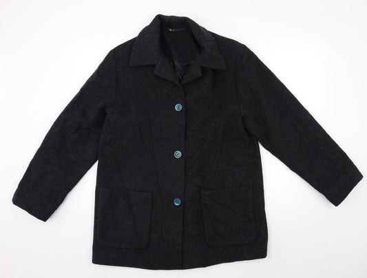 Womens UK Size 10 BHS Black Overcoat