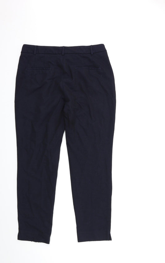 Womens UK Size 10 Zara Regular Fit Blue Trousers