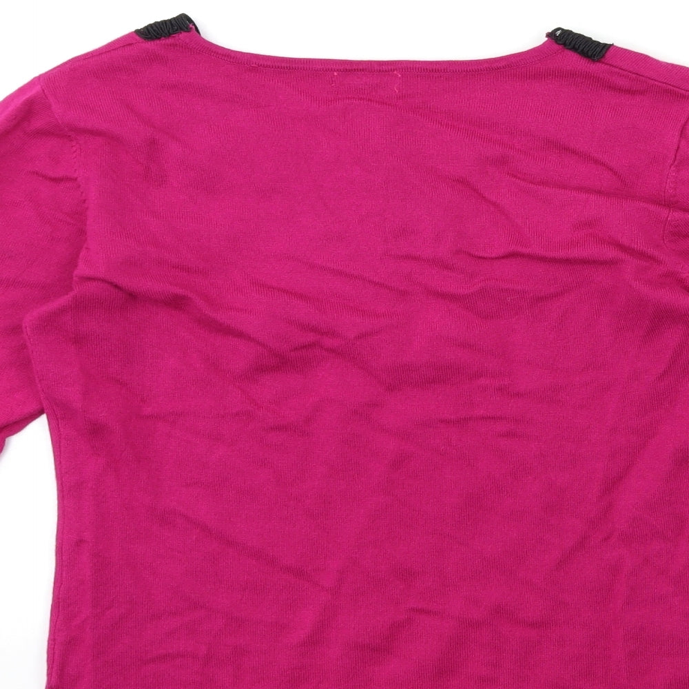 Casamia Womens Pink Pullover Jumper Size S