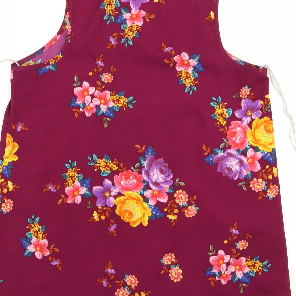 Primark Womens Purple Floral Basic Blouse Size 8