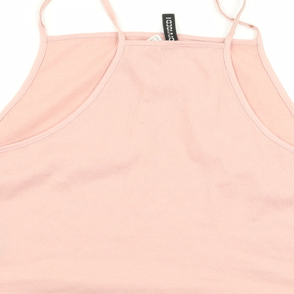 Womens UK Size L Divided by H&M Pink Camisole Tank