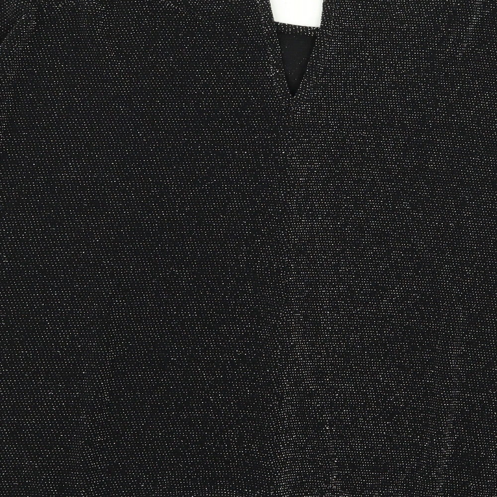Womens UK Size 16 Dorothy Perkins Black Basic Blouse