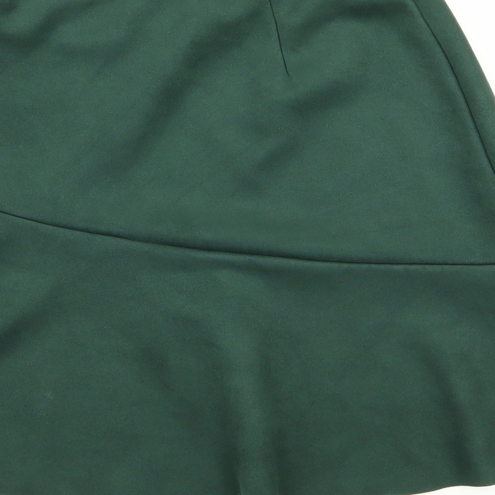 New Look Womens Green Flare Skirt Size 10