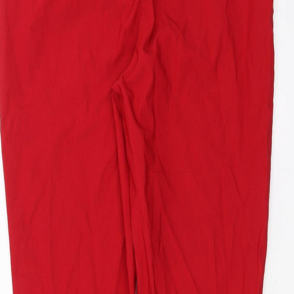 Chicos Womens Red Cropped Trousers Size S L23 in