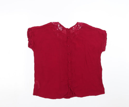 Womens UK Size 14 Dorothy Perkins Pink Basic Blouse