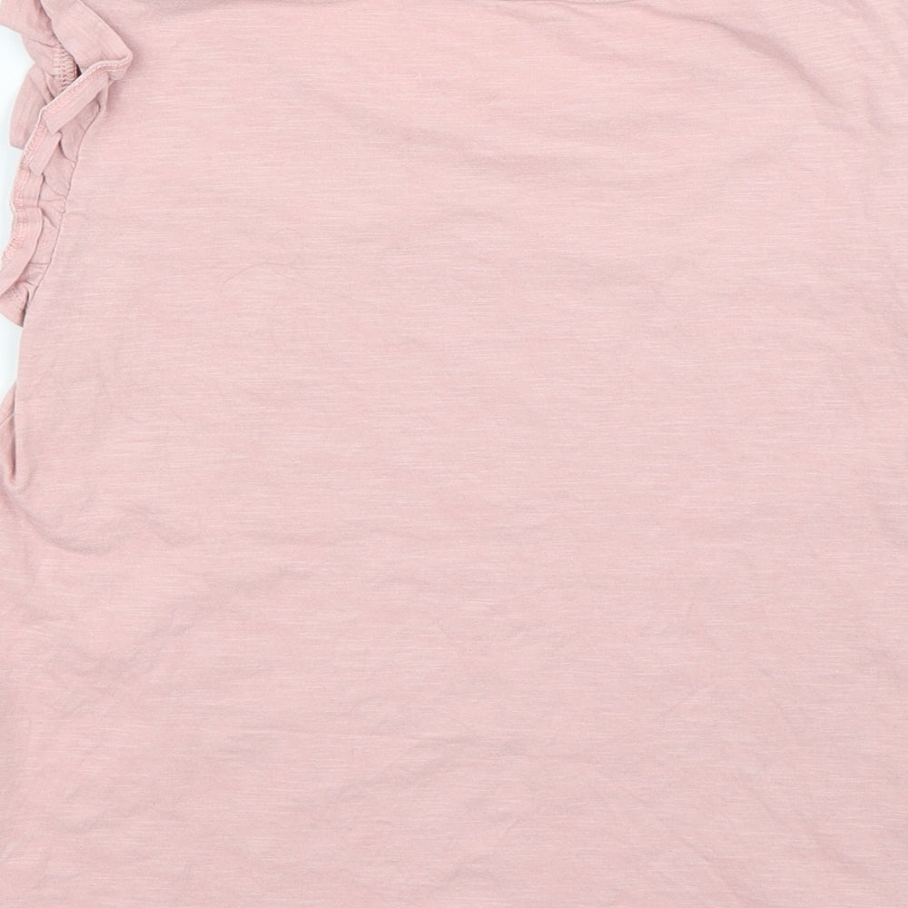 Brand and care label for Tu girls’ pink basic casual, size 10-11, years