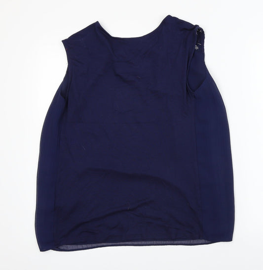 F&F Womens Blue Basic Blouse Size 8