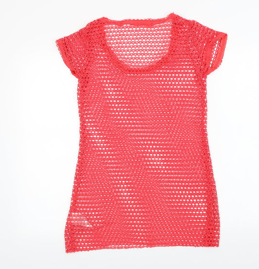 ESMARA Womens Pink Basic T-Shirt Size 10