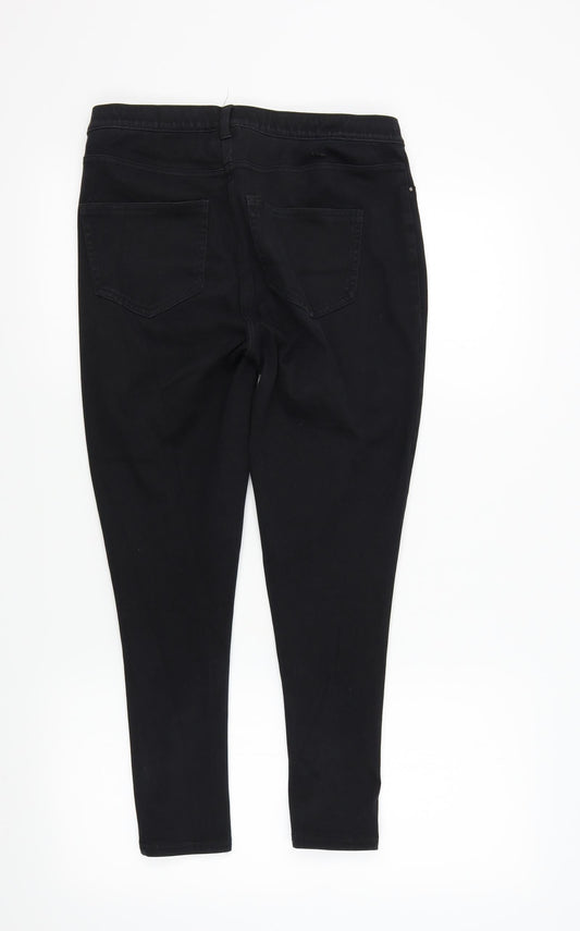 NEXT Womens Black Skinny Jeans Size 12 L24 in