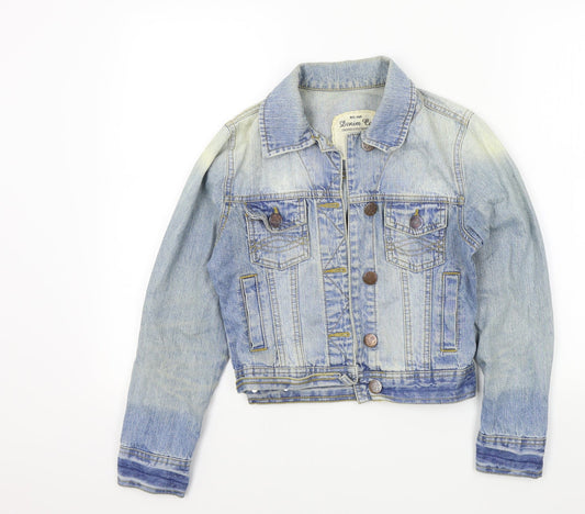 denim&co Womens Blue Jacket Size 8 - Distressed