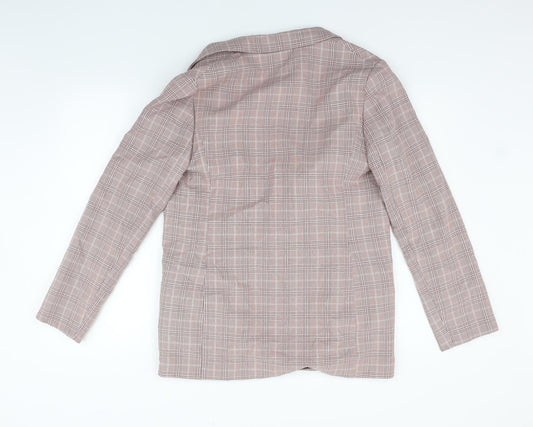 NEXT Womens Pink Check Jacket Blazer Size 12