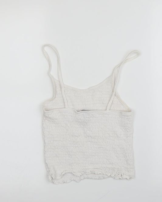 Womens UK Size 10 New Look White Camisole Blouse