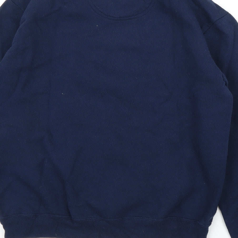 Gildan Mens Blue Pullover Jumper Size S