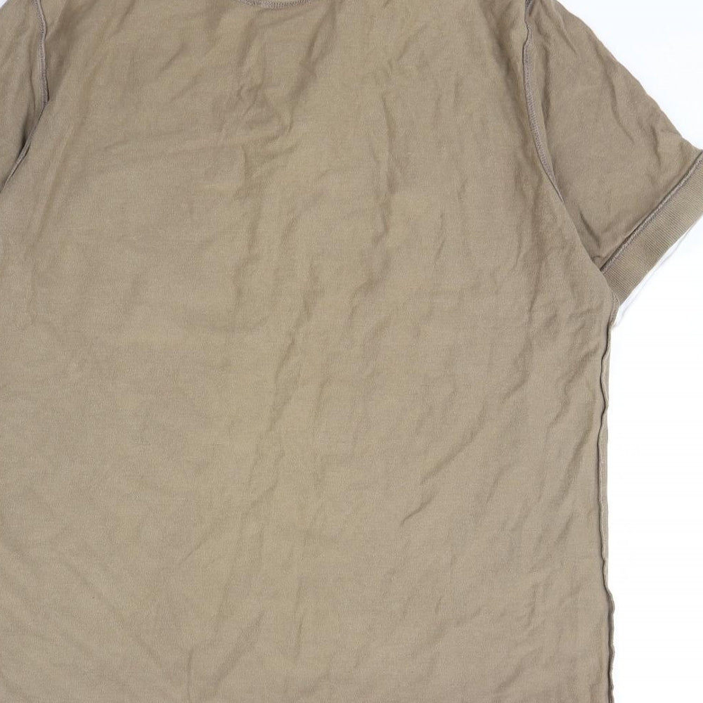 outrage Mens Brown Polo Size L