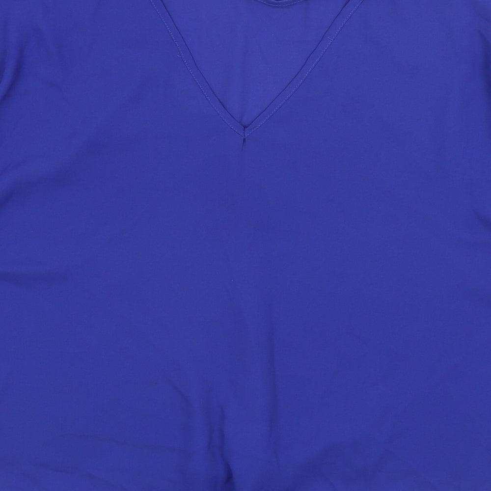 Womens UK Size 12 New Look Blue Basic Blouse