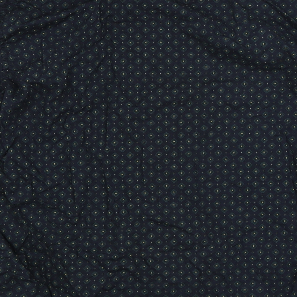 Mens UK Size XS H&M Blue Button-Up Long Sleeve Casual Shirt