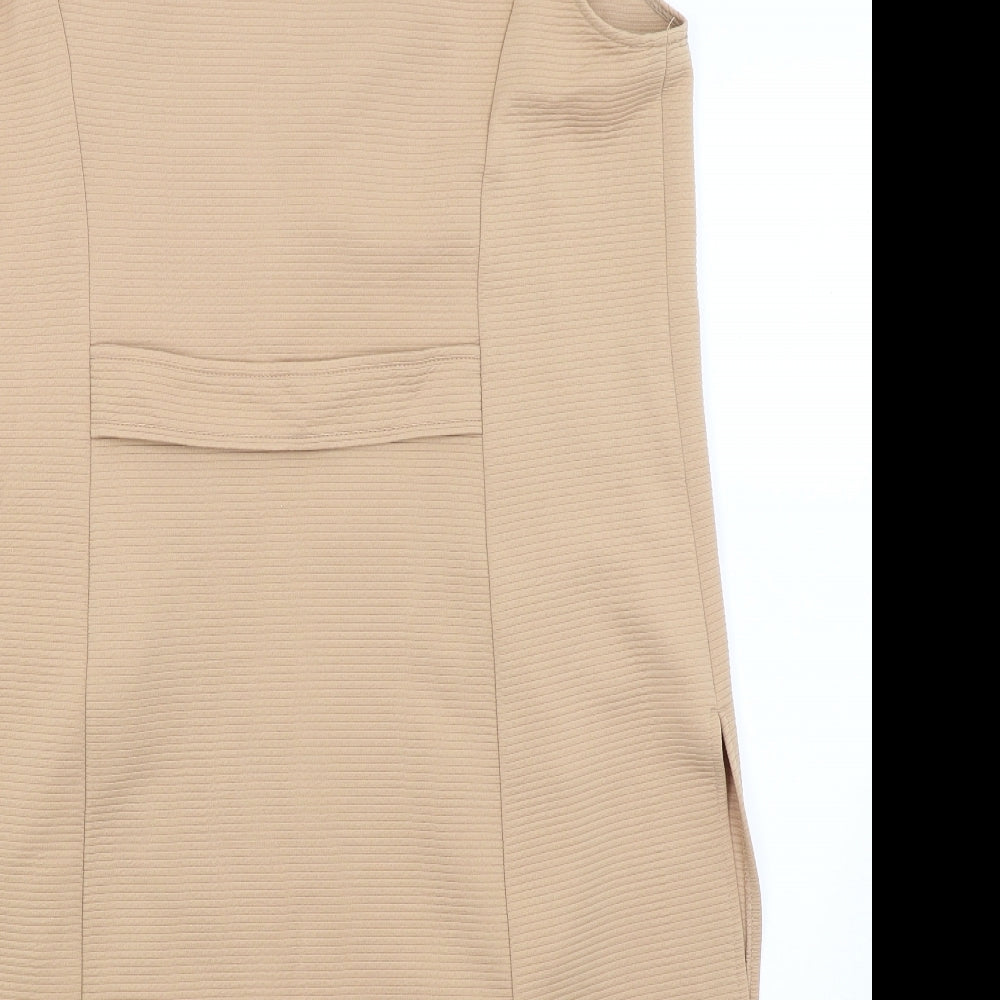 Womens UK Size 16 Peacocks Beige Wrap Jumper
