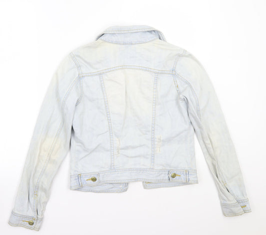 Denim & Co. Womens Blue Jacket Coat Size 6