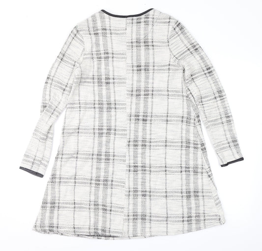 River Island Womens Grey Check A-Line Size 8