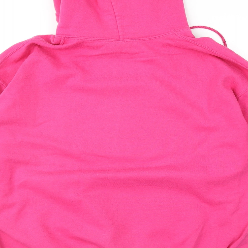 Gildan Womens Pink Pullover Hoodie Size L