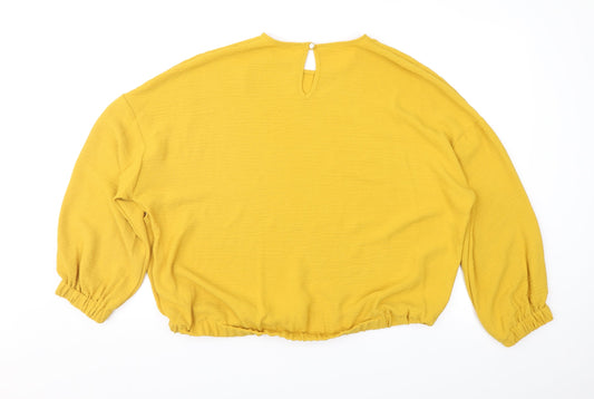 Primark Womens Yellow Basic Blouse Size 14