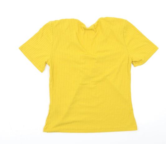 Womens UK Size XL Pieces Yellow Basic Blouse