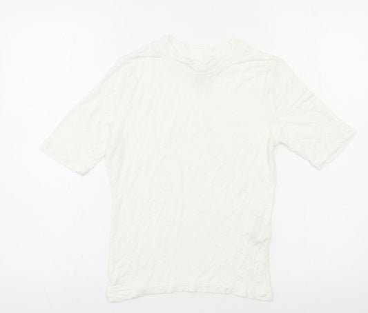 Womens UK Size 12 COLLUSION White Basic Polo