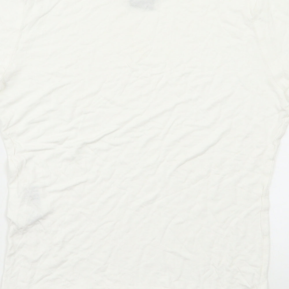 Womens UK Size 12 COLLUSION White Basic Polo