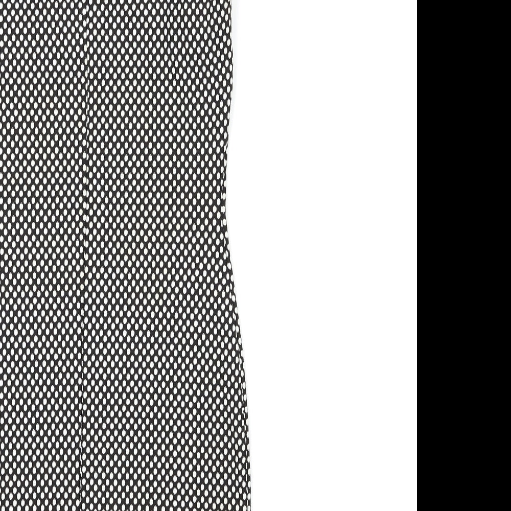 NEXT Womens Black Polka Dot Bodycon Size 10