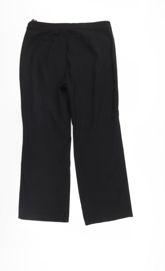 M&S Womens Black Trousers Size 12 L26 in