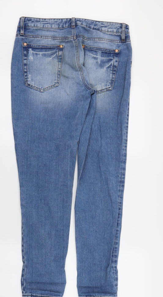 miss denim Womens Blue Straight Jeans Size 10 L20 in