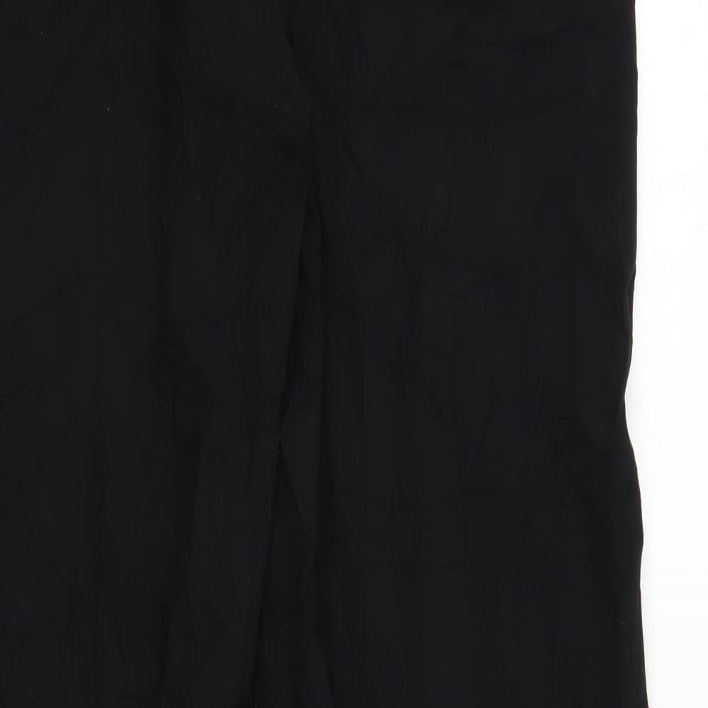 Womens UK Size 12 Preworn Regular Fit Black Trousers
