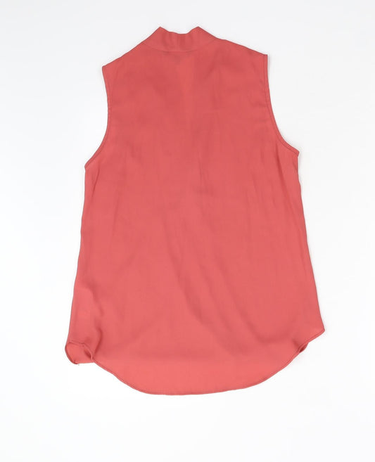 Womens UK Size 10 New Look Pink Basic Blouse