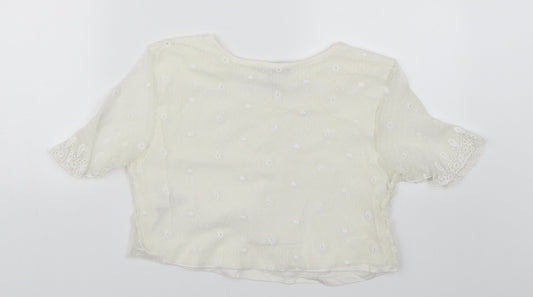 Primark Womens White Basic Blouse Size S