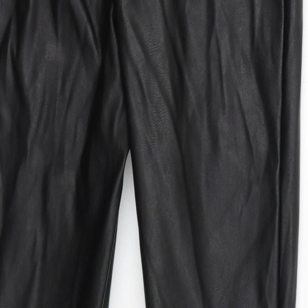 Womens UK Size 8 Divided Regular Fit Black Trousers