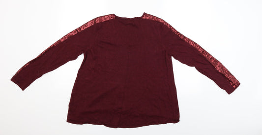 George Womens Red Pullover Jumper Size 14