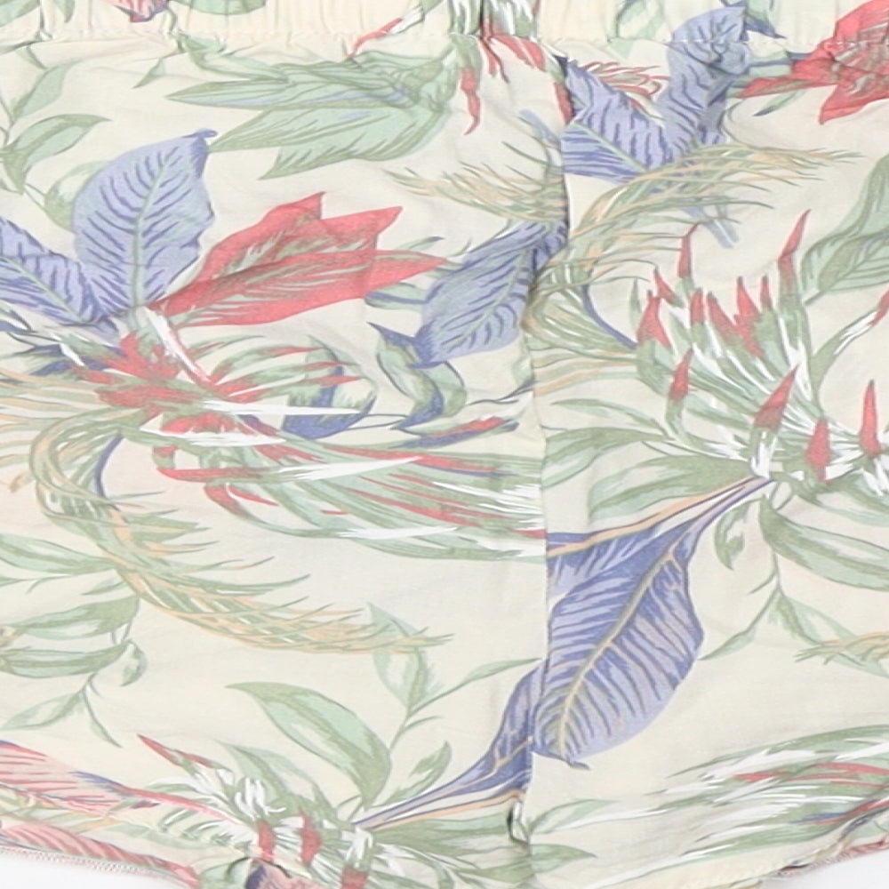 Primark Womens Multicoloured Floral Hot Pants Shorts Size XS